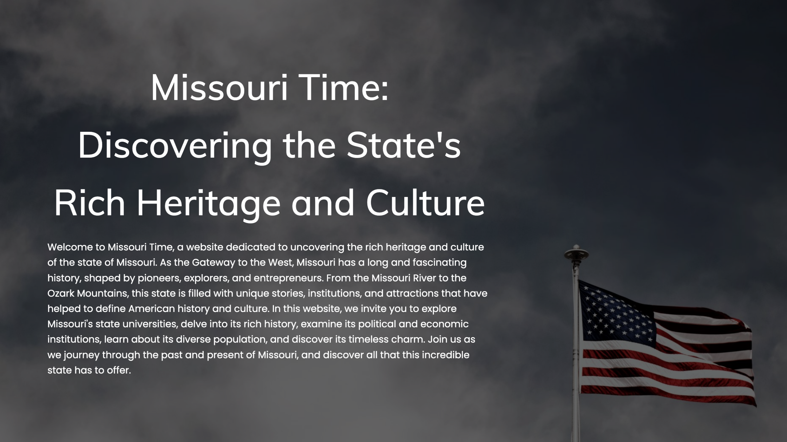 screenshot of virtually missouri website