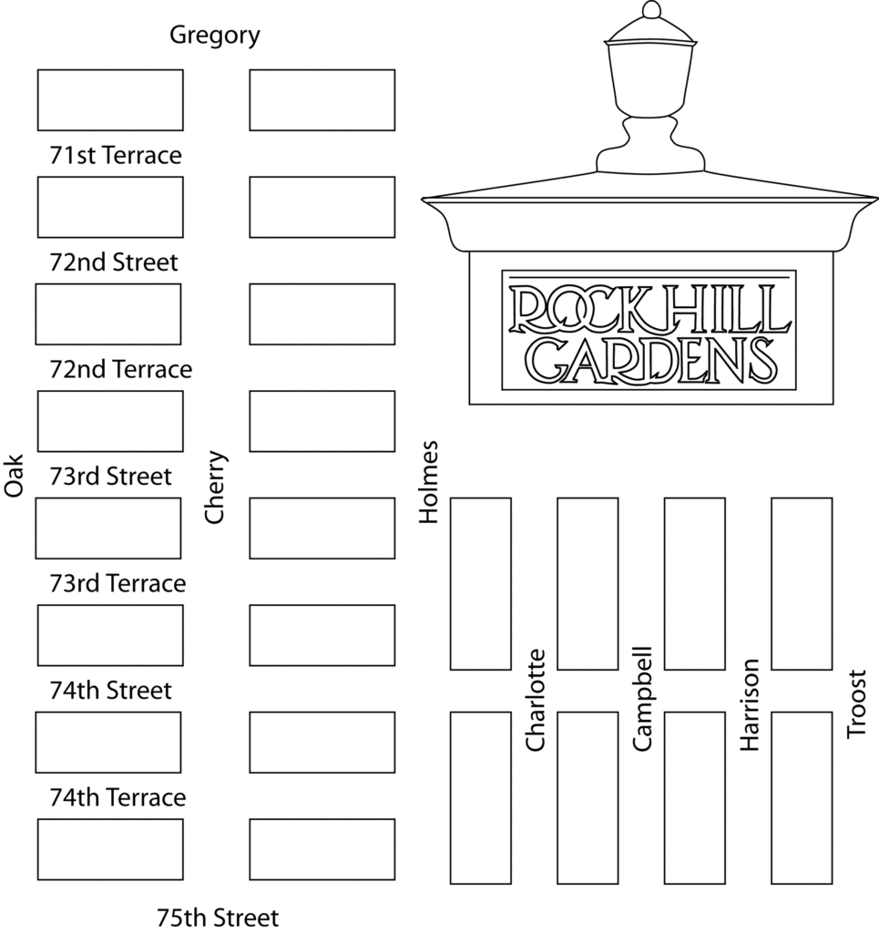 graphic chart of the neighborhood with labels